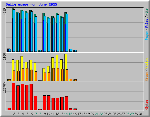 Daily usage for June 2025