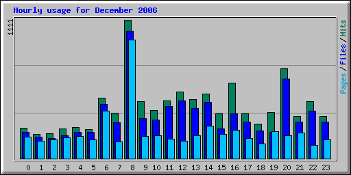 Hourly usage for December 2006