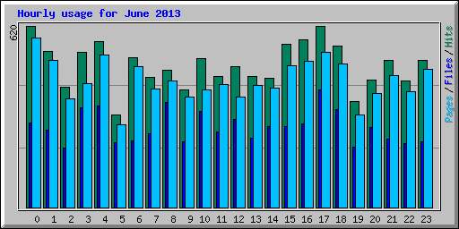 Hourly usage for June 2013