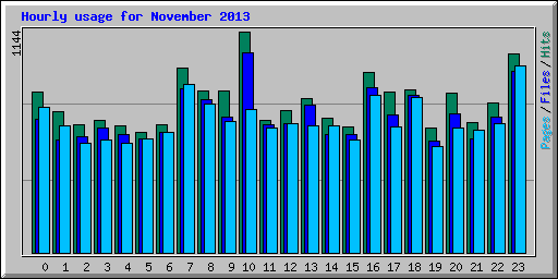 Hourly usage for November 2013