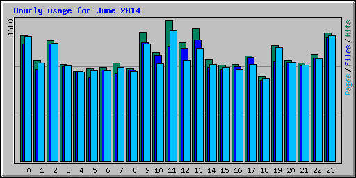 Hourly usage for June 2014