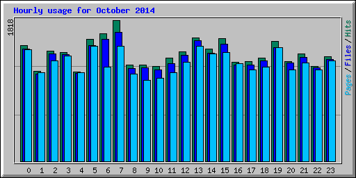 Hourly usage for October 2014