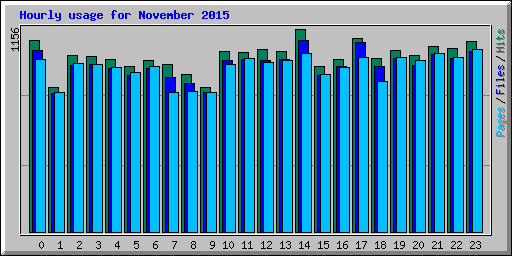 Hourly usage for November 2015