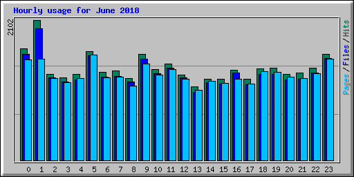 Hourly usage for June 2018