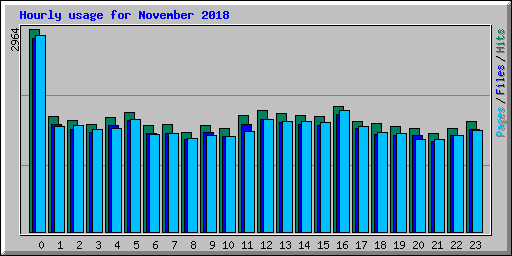 Hourly usage for November 2018