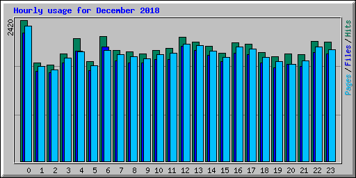 Hourly usage for December 2018