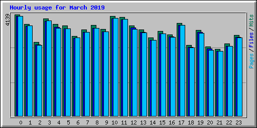 Hourly usage for March 2019