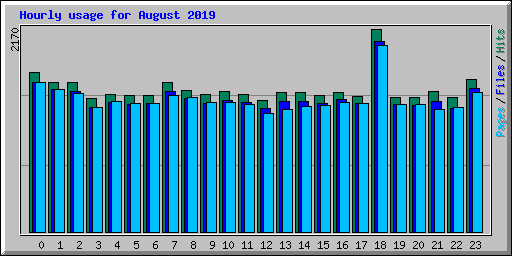 Hourly usage for August 2019