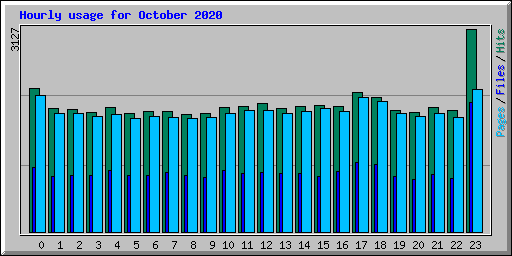 Hourly usage for October 2020
