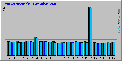 Hourly usage for September 2021