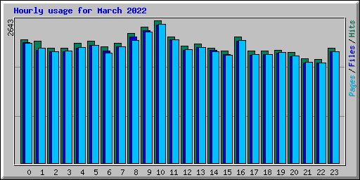 Hourly usage for March 2022