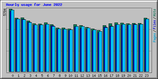 Hourly usage for June 2022