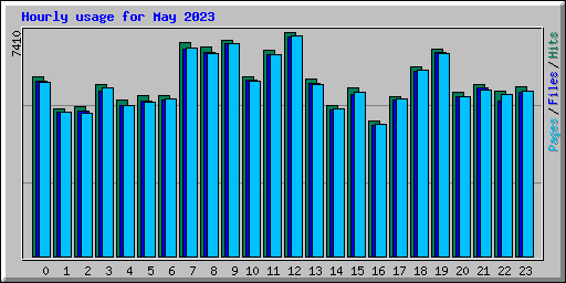 Hourly usage for May 2023
