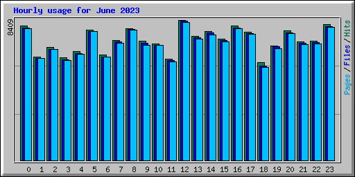 Hourly usage for June 2023