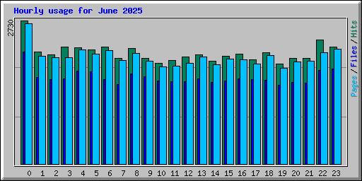 Hourly usage for June 2025